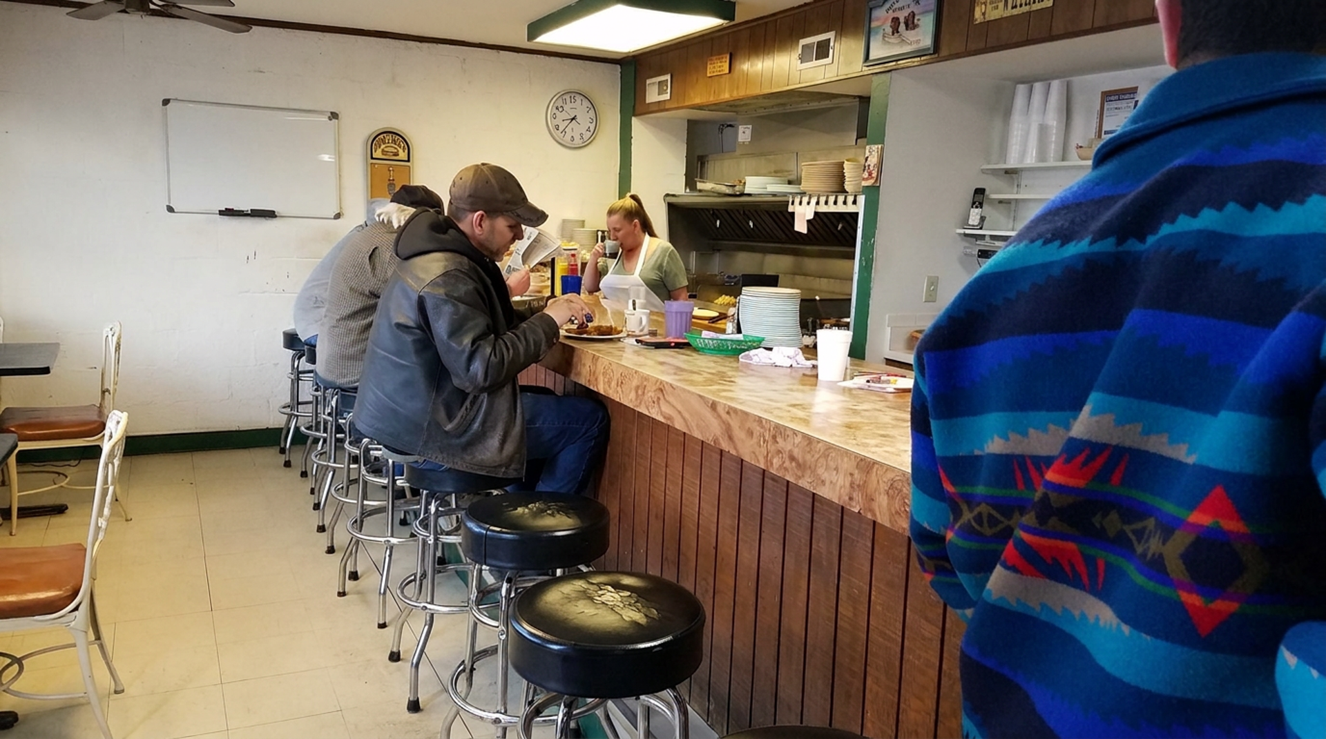 Sit at the counter