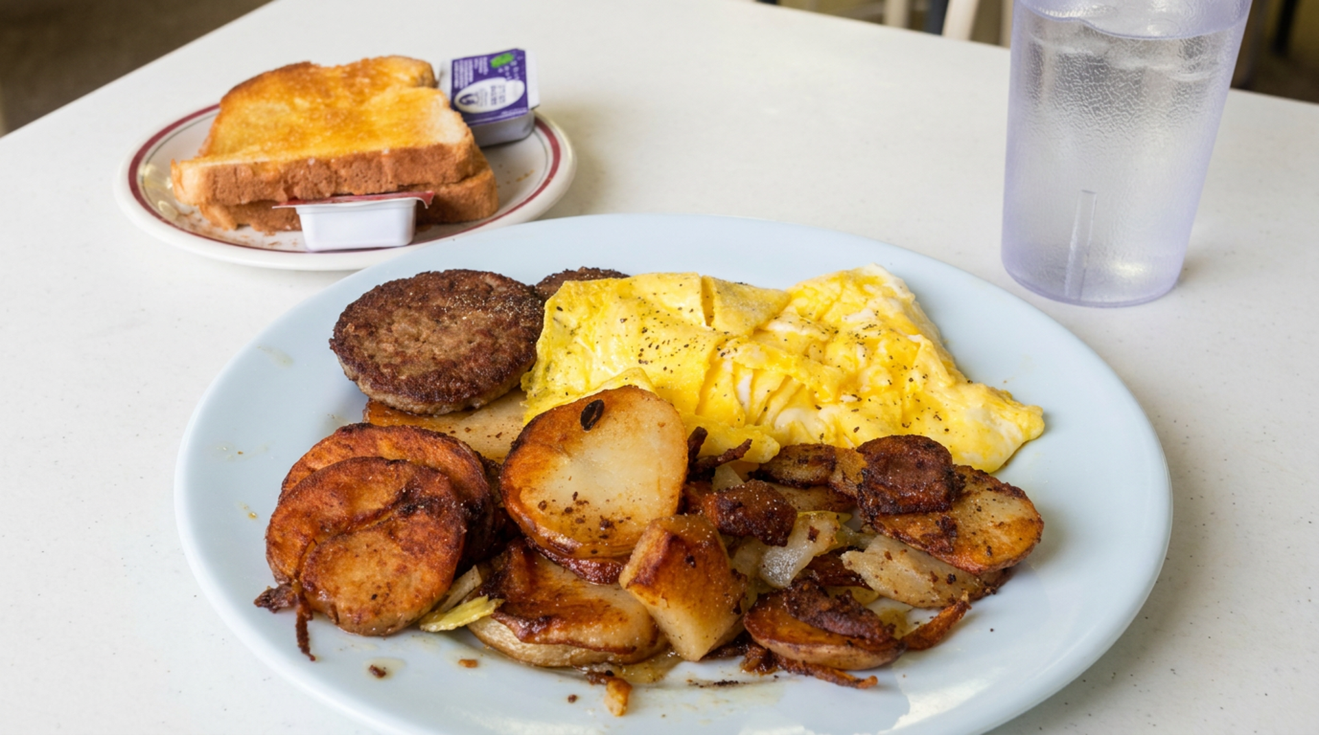 Hash browns off the grill